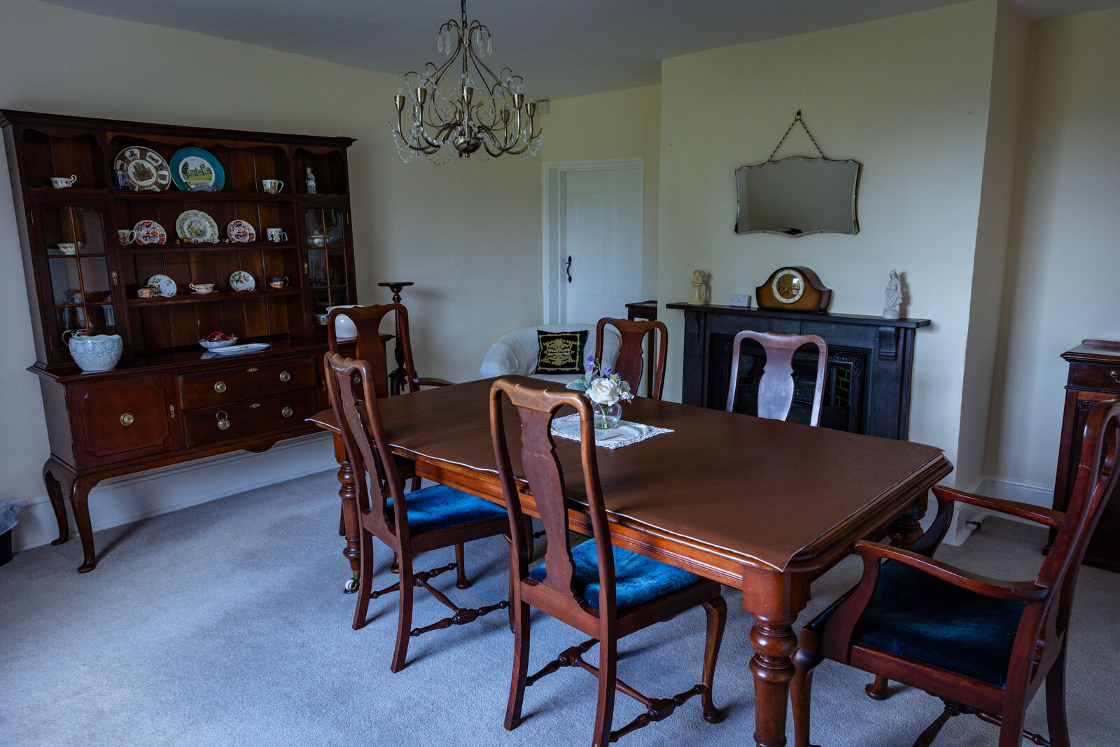 Formal dining room — set for long, candlelit dinners