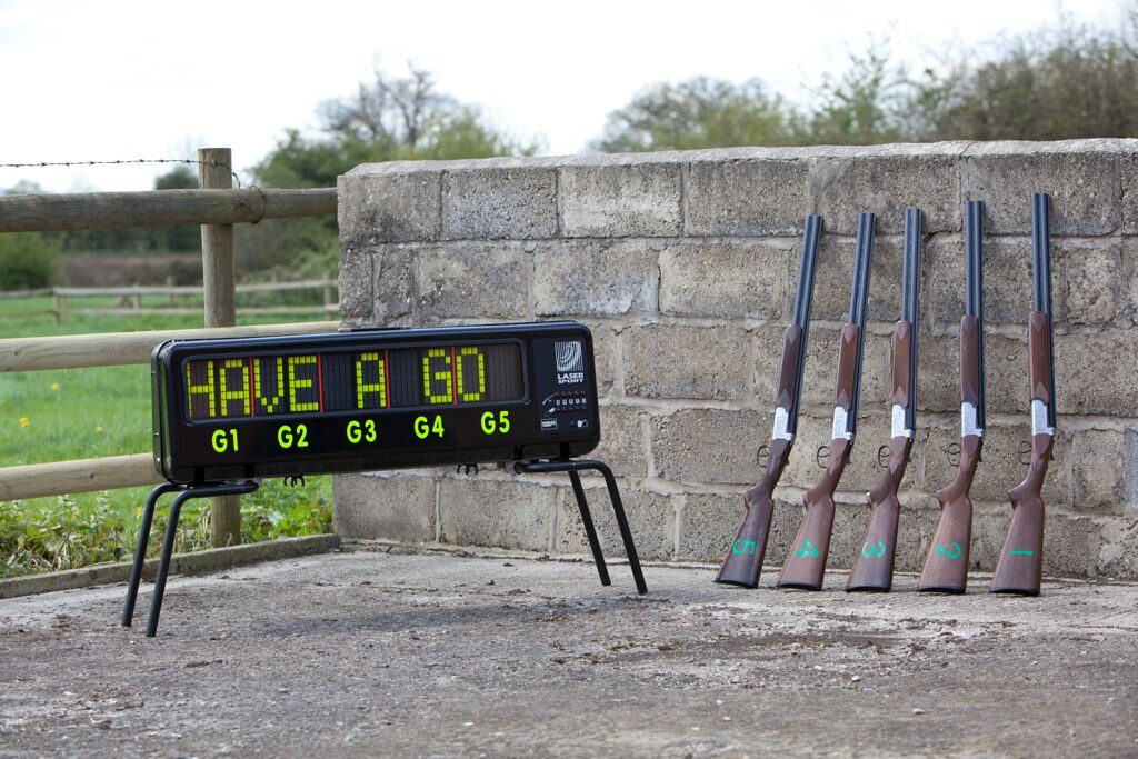 Laser clay pigeon shooting at Mill Farm Glamping