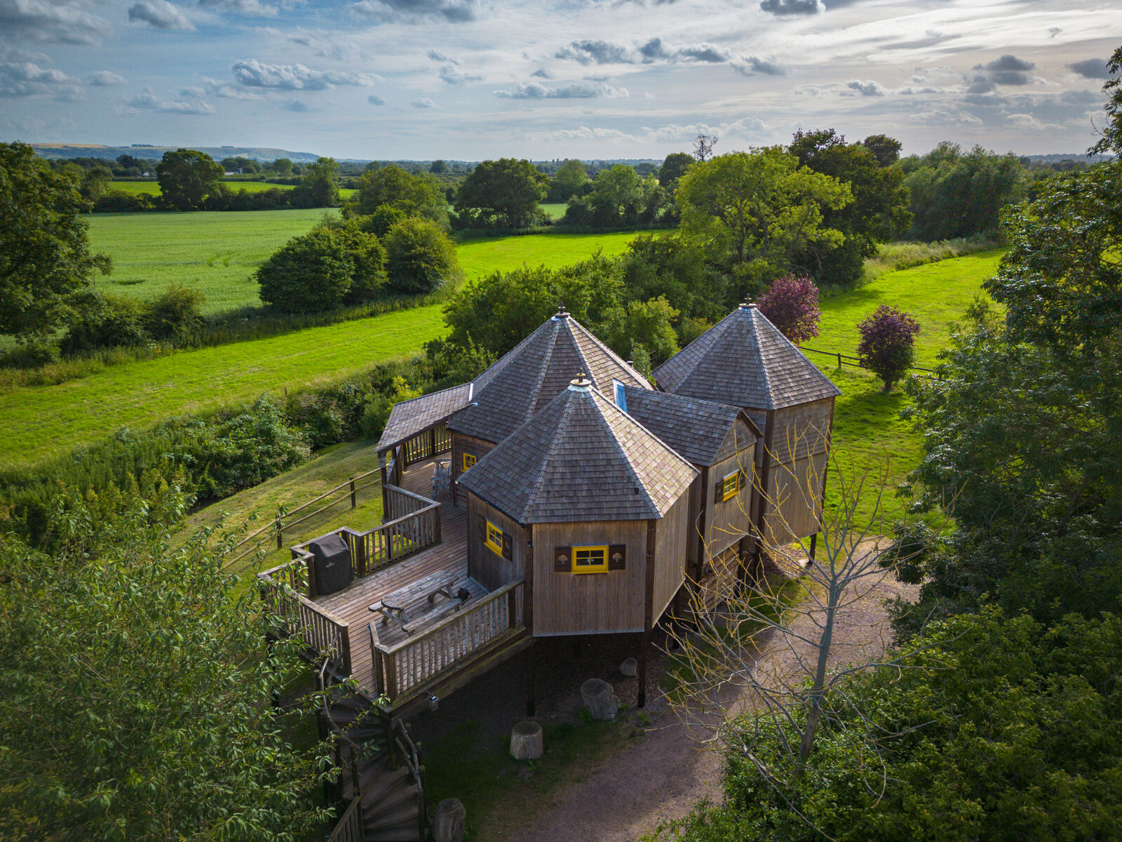 King Arthur's Willow Treehouse from above